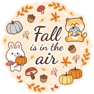 Fall Shiba Inu Sticker