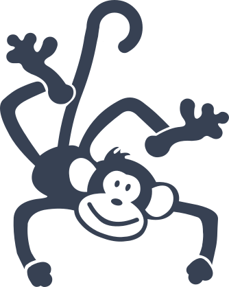 Falling Monkey Smiling Sticker
