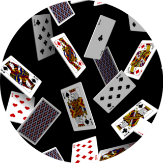 Falling Playing Cards Seamless Pattern Sticker