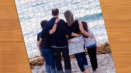 Family at Beach Photo 500 Piece Puzzle