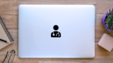 Family Doctor Icon Transfer Sticker on a Laptop (New) example