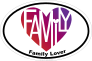 Family Lovers Heart® Oval Sticker
