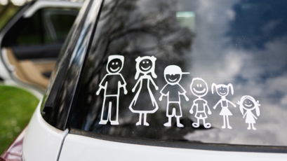 Family Stickers on Van