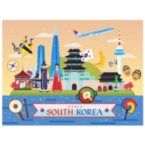 Famous South Korea Sticker