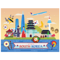 Famous South Korea Sticker
