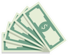 Fan Of Banknotes Sticker