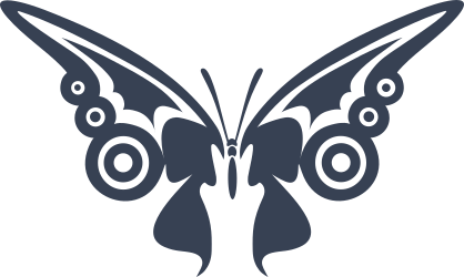Fancy Butterfly With Circles Sticker