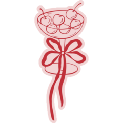 Fancy Cherry Drink Sticker