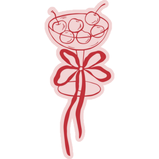 Fancy Cherry Drink Sticker