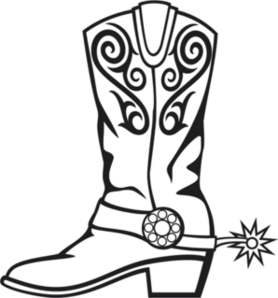 Fancy Cowboy Boot Sticker