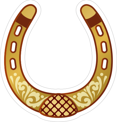 Fancy Horseshoe Cowboy Sticker