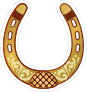 Fancy Horseshoe Cowboy Sticker
