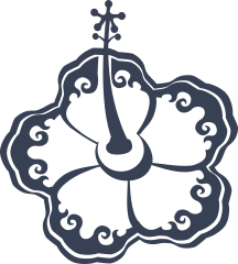 Fancy Swirly Hibiscus Flower Sticker