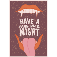 Fang-tastic Vampire Night Sticker