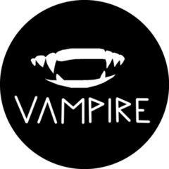 Fangs Vampire Logo Sticker
