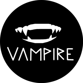 Fangs Vampire Logo Sticker