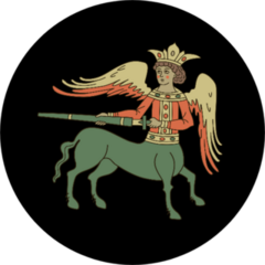 Fantastic Old Russian Winged Centaur Sticker