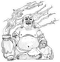 Fantasy Stone Buddha Sticker