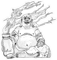 Fantasy Stone Buddha Sticker