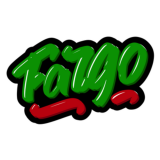 Fargo North Dakota Hand Drawn Lettering Sticker