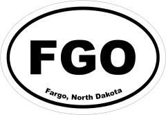 Fargo, North Dakota Oval Stickers