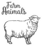 Farm Animals White Sheep Sticker