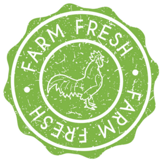 Farm Fresh Badge Icon Sticker