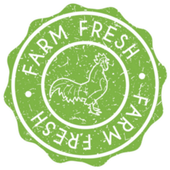 Farm Fresh Badge Icon Sticker