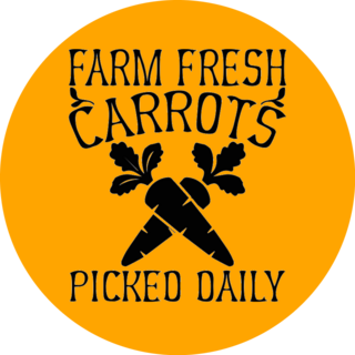 Farm Fresh Carrots Picked Daily Sticker