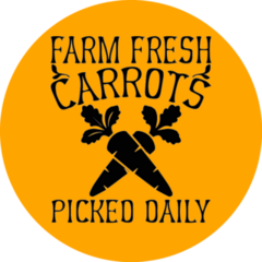 Farm Fresh Carrots Picked Daily Sticker
