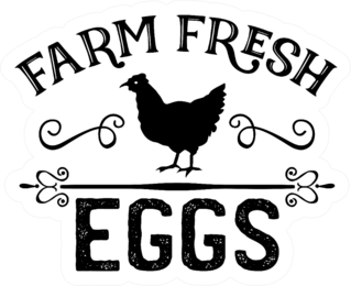 Farm Fresh Eggs Chicken Kitchen Sticker