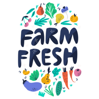Farm Fresh Hand Drawn Illustration Gardening Sticker