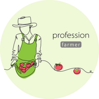 Farmer Fresh Vegetables Profession Sticker