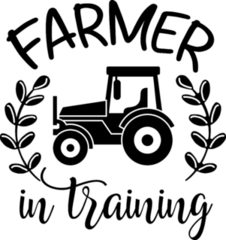 Farmer In Training Tractor Illustration Stickr