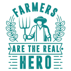 Farmers Are The Real Hero Lettering Sticker