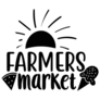 Farmers Market Lettering Logo Sticker