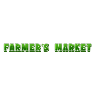 Farmers Market Typography Sticker