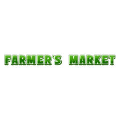 Farmers Market Typography Sticker