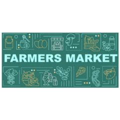 Farmers Market Word Concept Farming Sticker