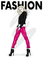 Fashion And Style Pink Pants Sticker