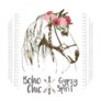 Fashion Boho Style Horse With Flower Wreath Sticker