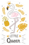 Fashion Cute Flamingo Little Queen Sticker