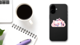 Fashion Design Concept Dressmakers/Tailors Illustration Sticker on a Phone (New) example
