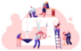 Fashion Design Concept Dressmakers/Tailors Illustration Sticker