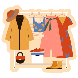 Fashion Garment Rack Sticker