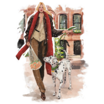 Fashion Girl Dalmatian Sticker