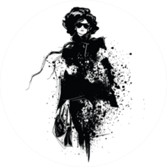 Fashion Girl In Sketch-style Sticker