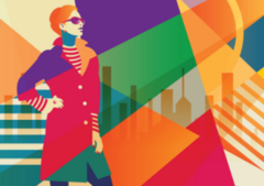 Fashion Girl In Style Pop Art Sticker