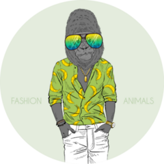 Fashion Gorilla Sticker