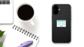 Fashion Is Forever Stay Chic Sticker on a Phone (New) example